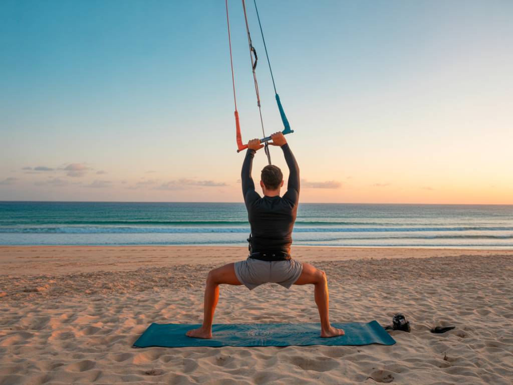 Yoga matinal na pousada: preparando corpo e mente para o kitesurf