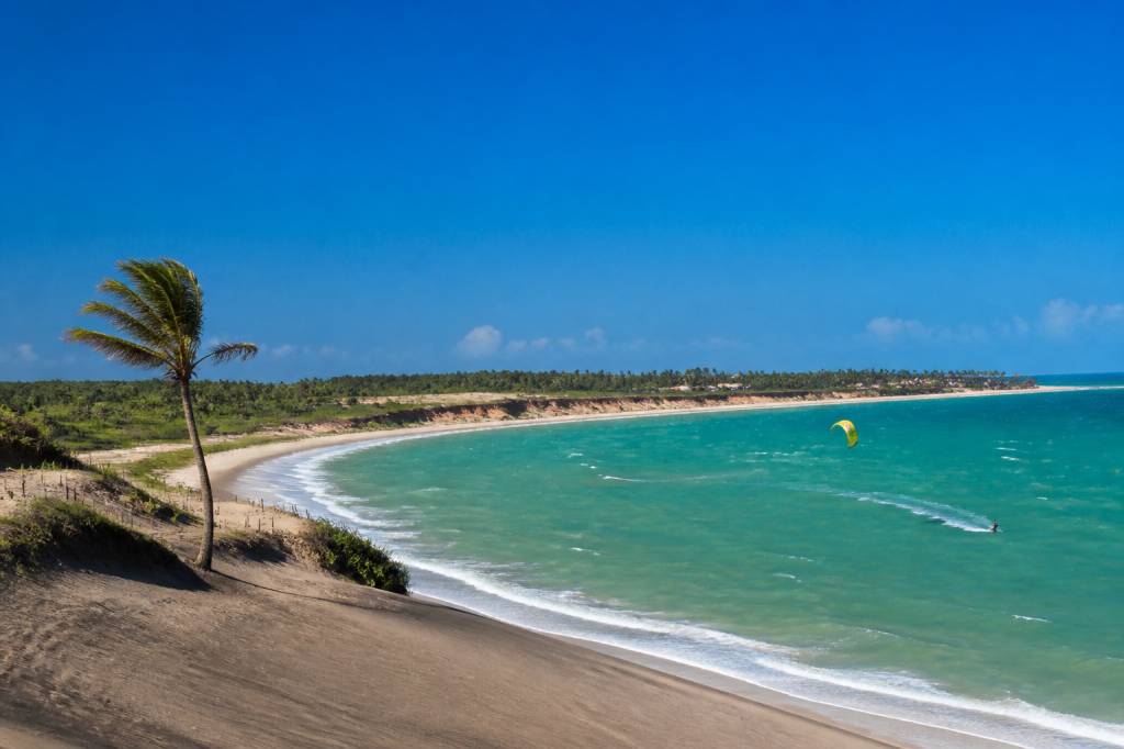 Brasil paisagens incríveis para kitesurf no nordeste brasileiro